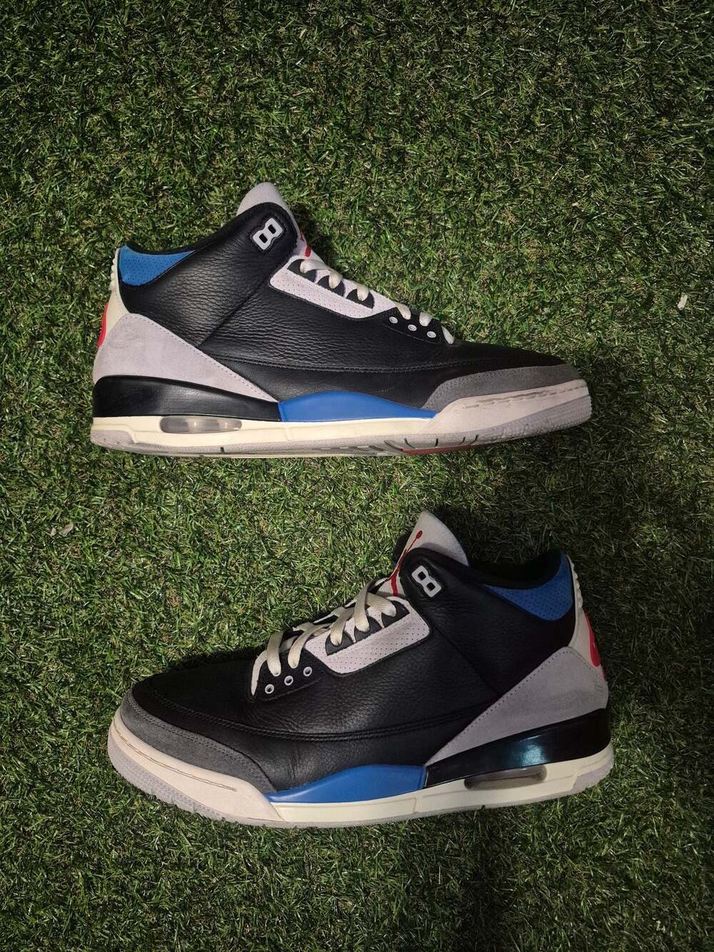 Nike Air Jordan 3 Retro OG Rare Air Black Chile Red Neutral Grey Military Blue